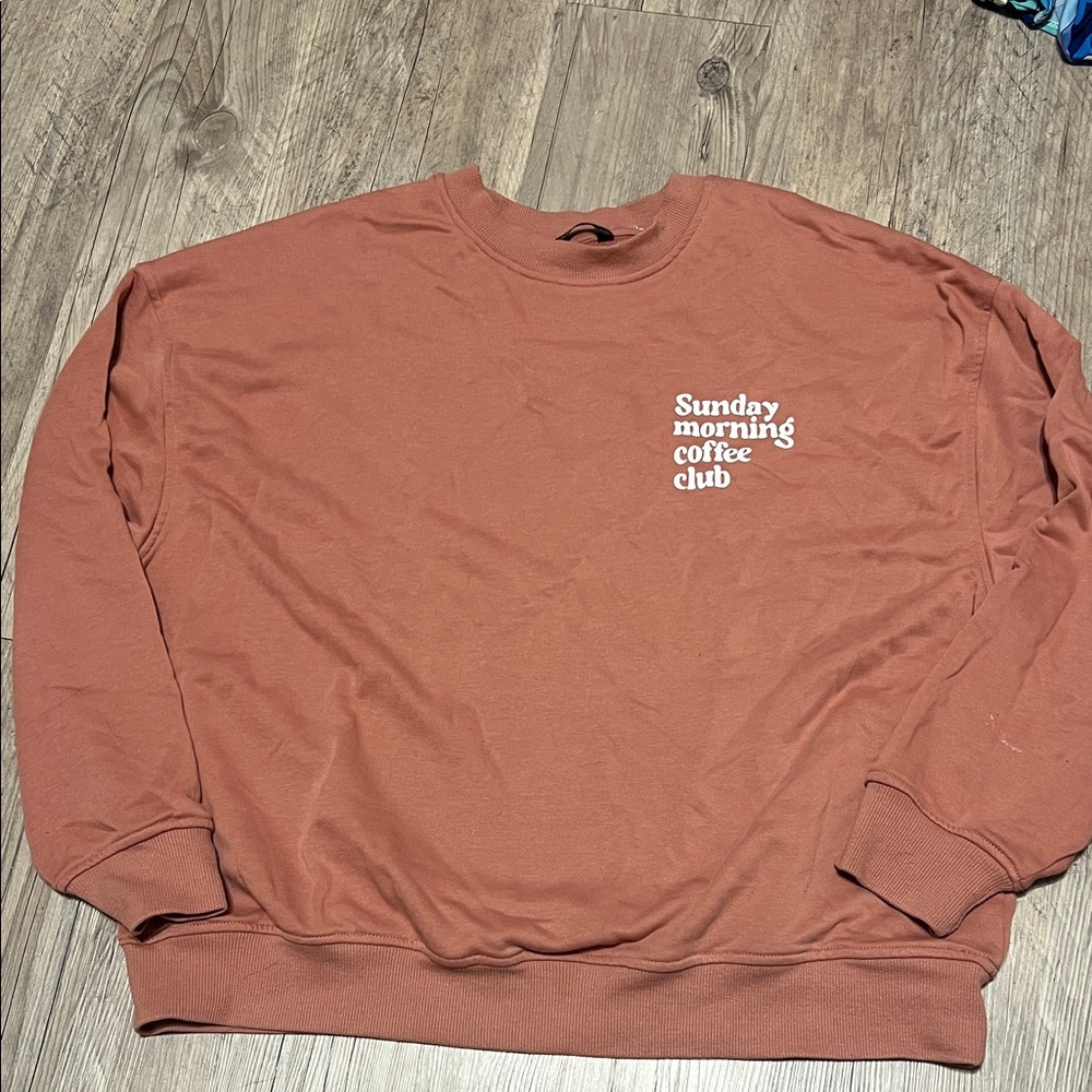 Sunday Morning Coffee Club Men's Crewneck Sweater - Warm Rust